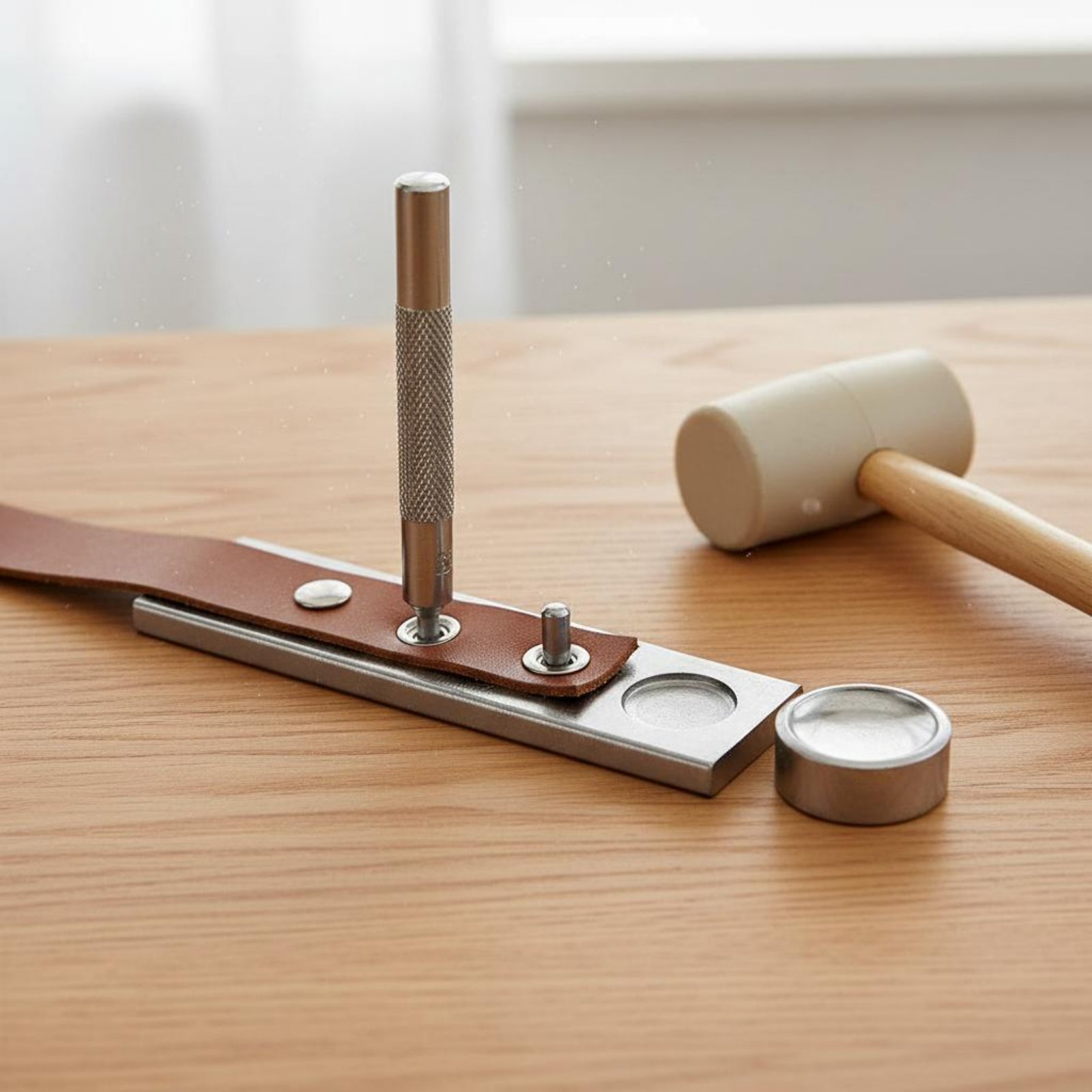 Leatherwork Rivet Setter - 11-teiliges Druckknopf-Werkzeugset in verschiedenen Größen, Leder-Nietsetzer-Werkzeug,