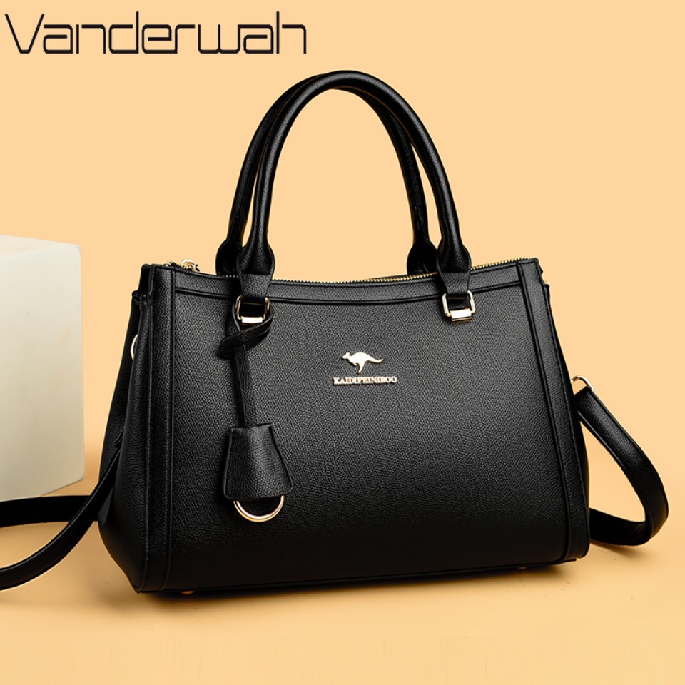 Leather Work Handbags - Kangaroo Brand Weiche PU-Leder Schulter-Crossbody-Tasche Handtaschen