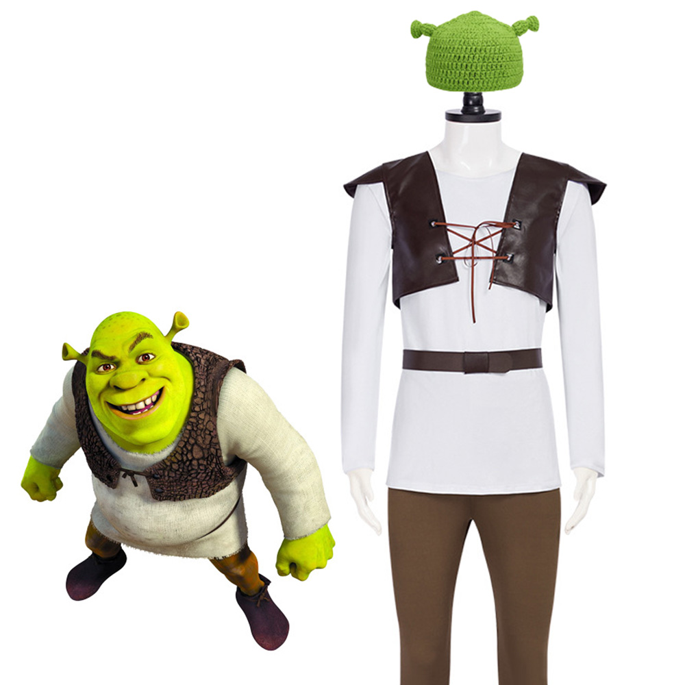 Leather Work Hat - Shrek Cosplay Kostüme Green Hat Shrek