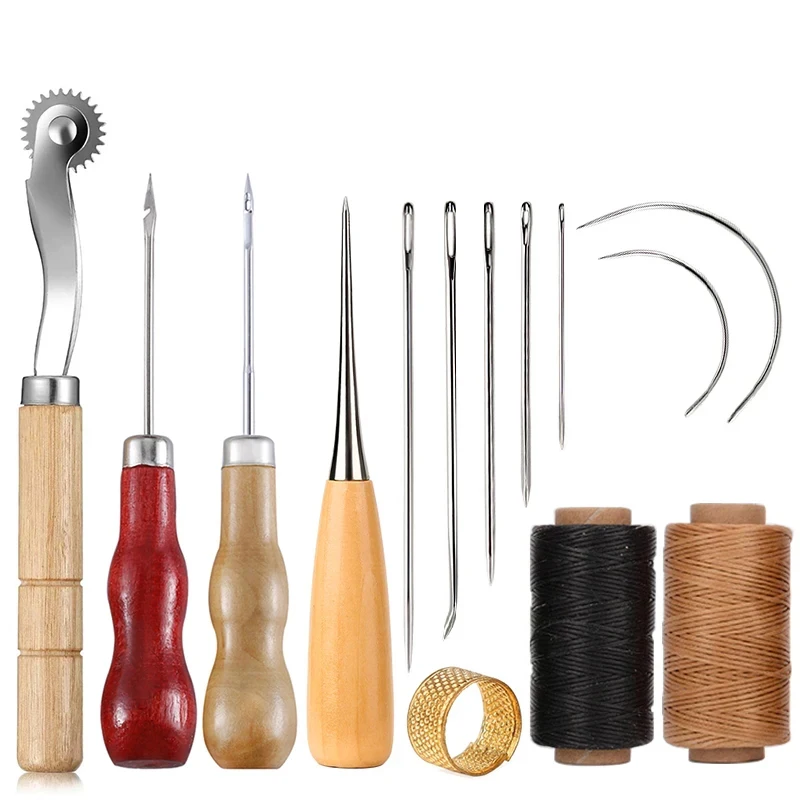 Leatherwork Kit - 14PCS Leder Handwerk Nähen Kit Gewachste