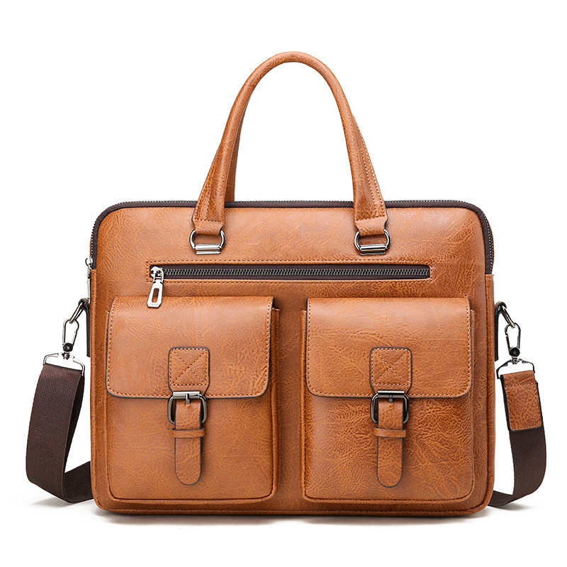 Leather Work Handbags - Luxus Marke Mann Business Aktentasche Tasche