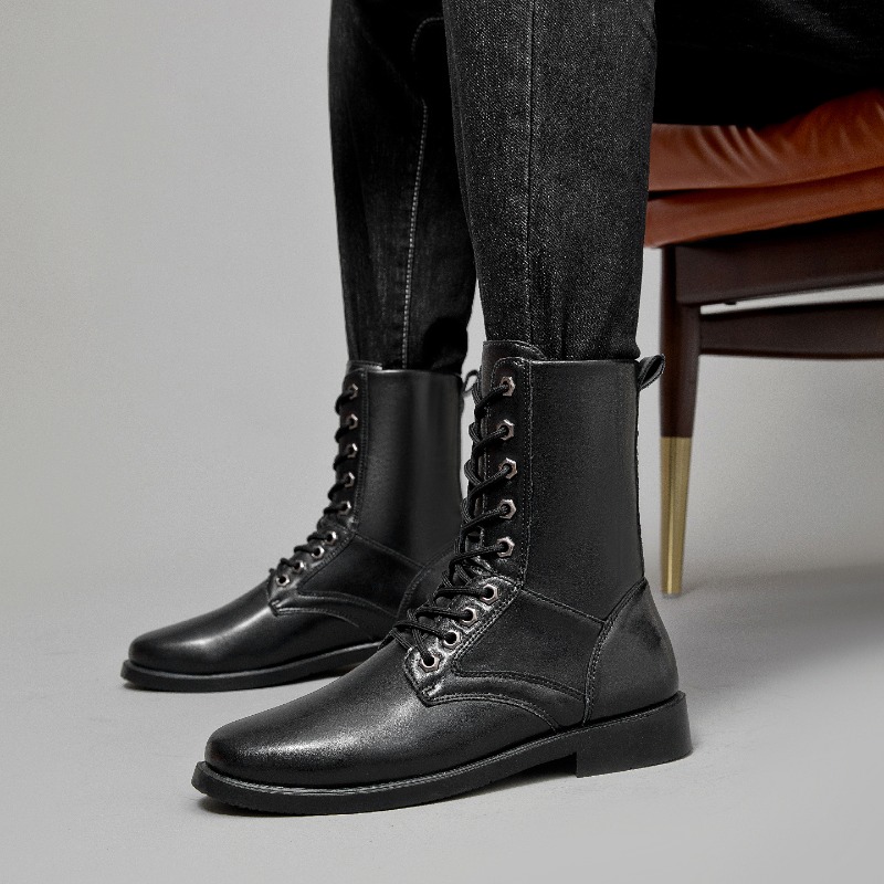 Leatherwork Boots - Hochwertige Lederstiefel Outdoor Taktische Kampfstiefel Herren