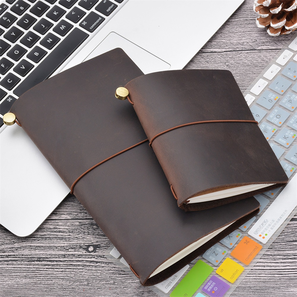 Leather Work Notebook - Reise-Notizbuch aus echtem Leder, DIY-Tagebuch, 8