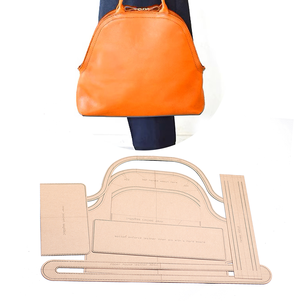Leatherwork Patterns - DIY Leder Kraft Muschel Handtasche Kraftpapier