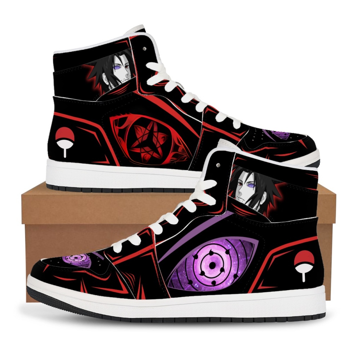 Leather Work Hat - Naruto Anime High-Tops Sneakers Freizeitschuhe Basketballschuhe
