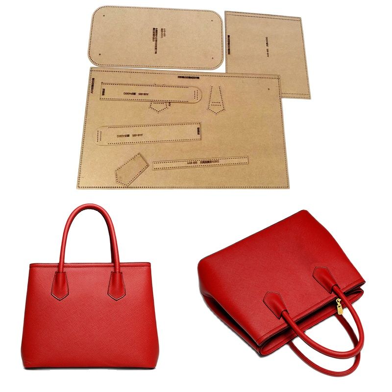 Leatherwork Patterns - 1 Set Modisches Handtaschen-Schnittmuster DIY Lederhandwerk