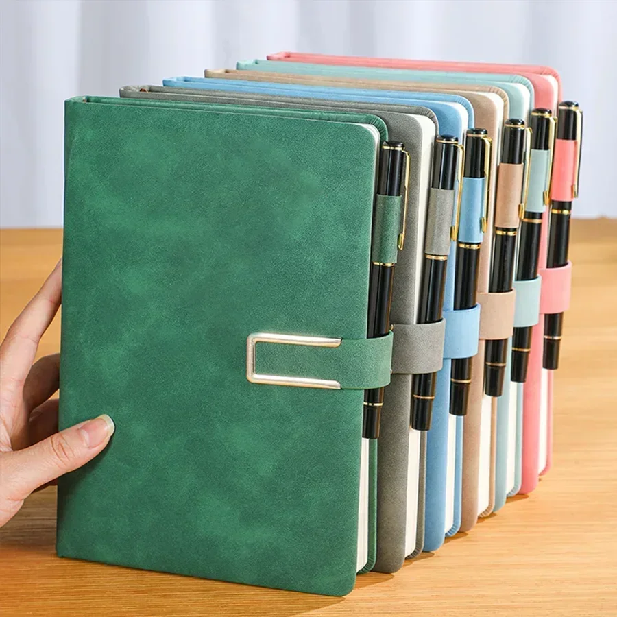 Leather Work Notebook - 1 Stück Vintage A5 Leder-Notizbuch mit