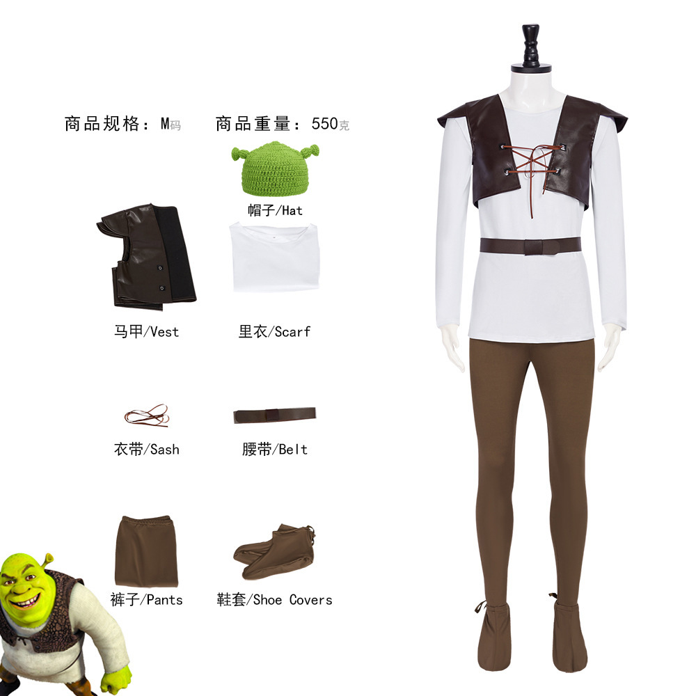 Shrek Cosplay Kostüme Green Ha – Leather Work Hat Bewertung und Preis