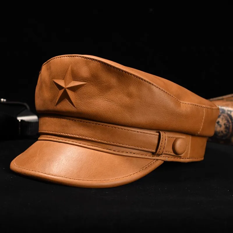 Neuartige Armee Kappe Für Männ – Leather Work Hat Bewertung und Preis