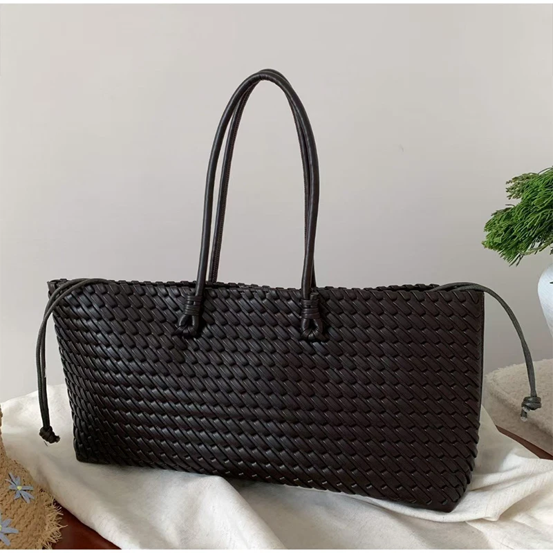 Designer Luxus PU Gewebte Trag – Leather Work Handbags Bewertung und Preis