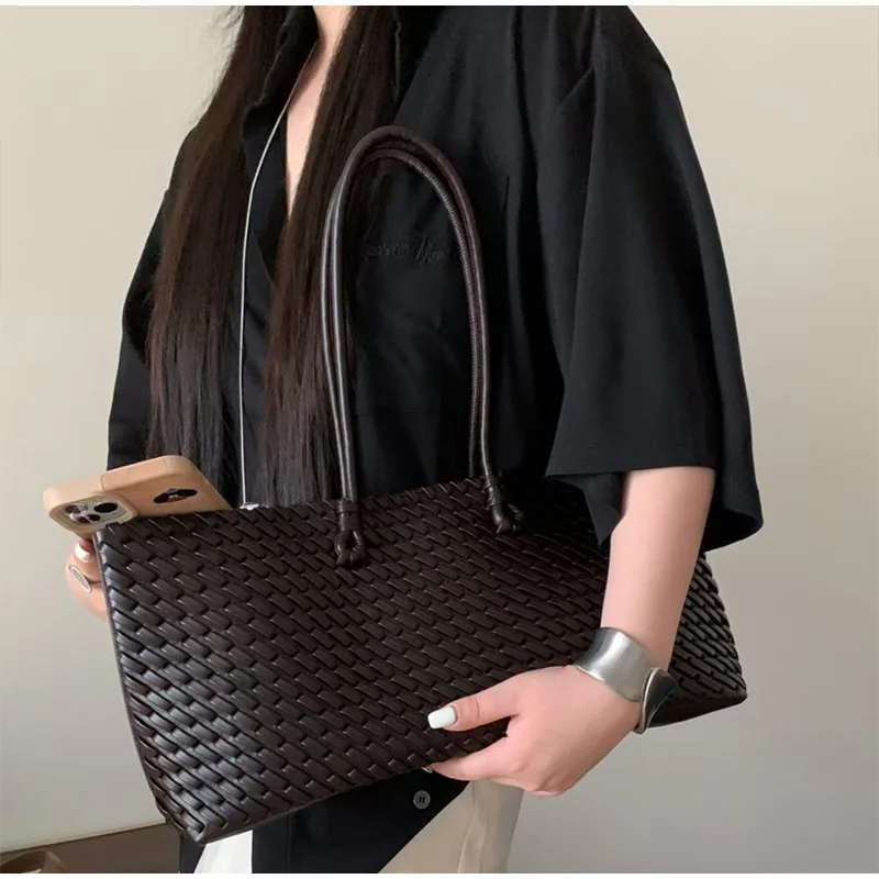 Designer Luxus PU Gewebte Trag – Leather Work Handbags Bewertung und Preis