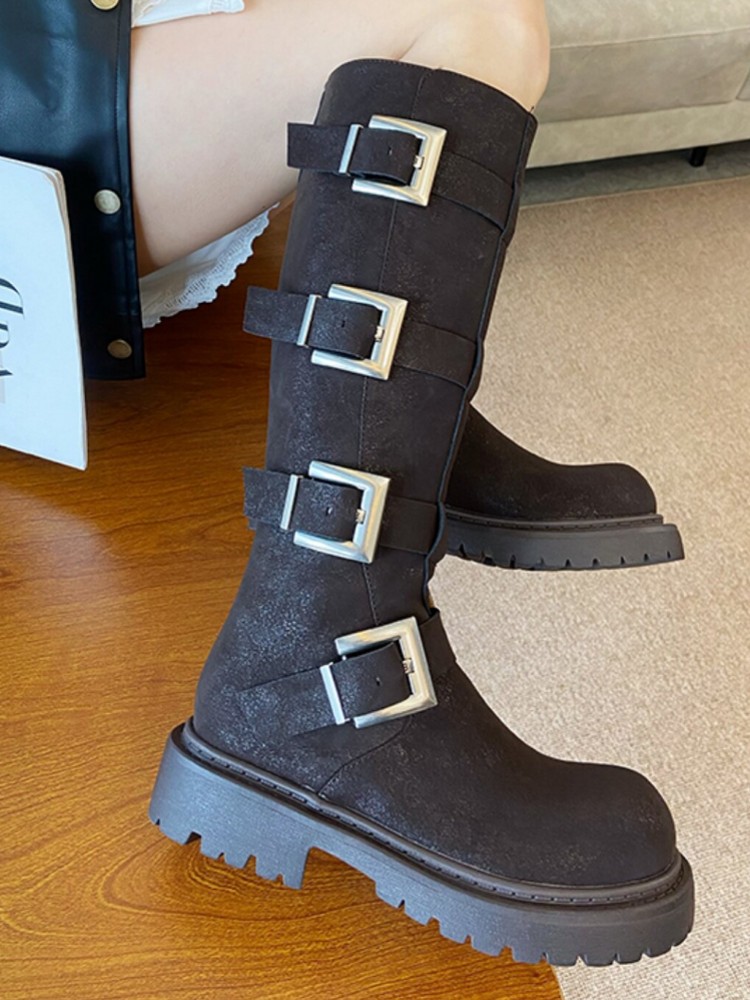 Modische Damen Multi-Schnallen – Leatherwork Boots Bewertung und Preis