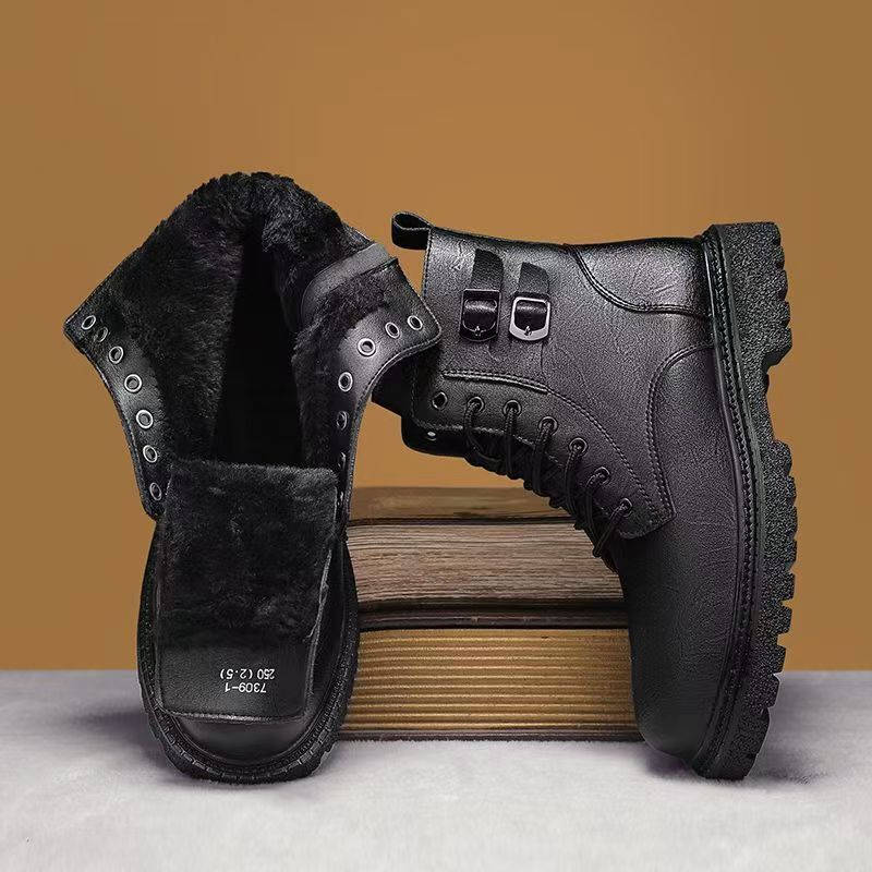 Männer Herbst Winter Große Grö – Leatherwork Boots Bewertung und Preis
