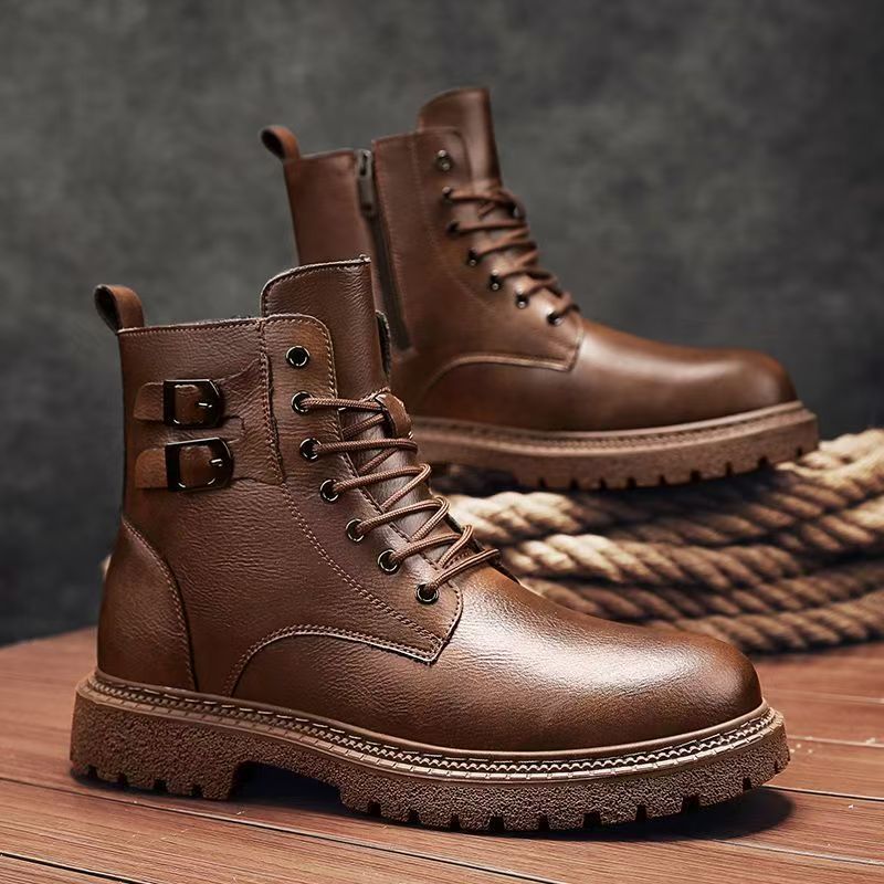 Männer Herbst Winter Große Grö – Leatherwork Boots Bewertung und Preis