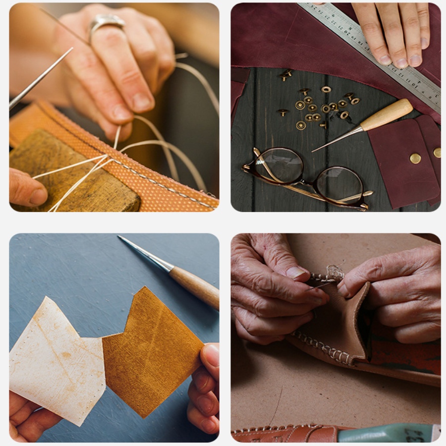 2er-Set Leder-Handnähwerkzeug: – Leatherwork Hole Punch Bewertung und Preis