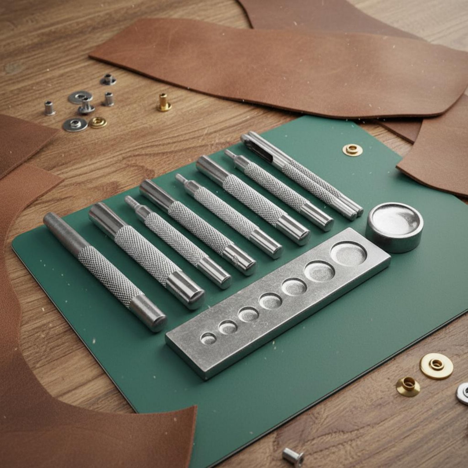 11-teiliges Druckknopf-Werkzeu – Leatherwork Rivet Setter Bewertung und Preis