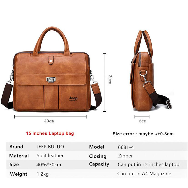 Jeep Buluo Herren-Leder-Aktent – Leather Work Handbags Bewertung und Preis