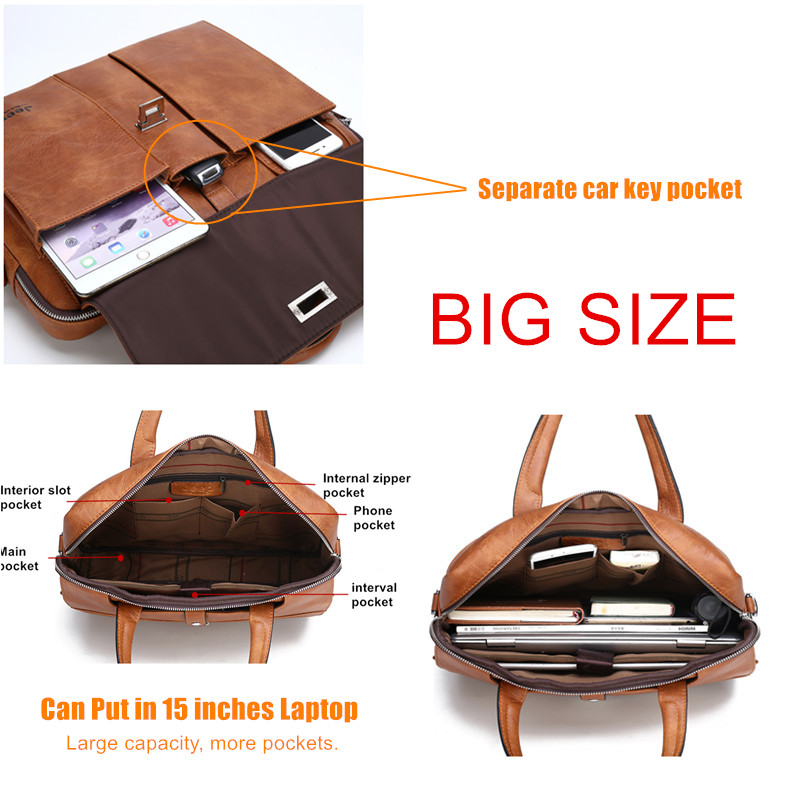 Jeep Buluo Herren-Leder-Aktent – Leather Work Handbags Bewertung und Preis
