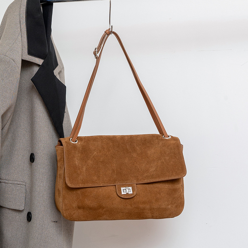 Echte Wildleder-Schultertasche – Leather Work Handbags Bewertung und Preis